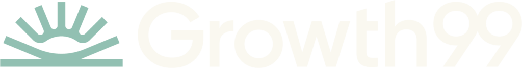 Growth99 White Logo